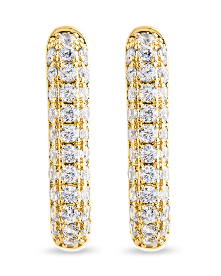 Francesca CZ Rectangular Hoop Earrings