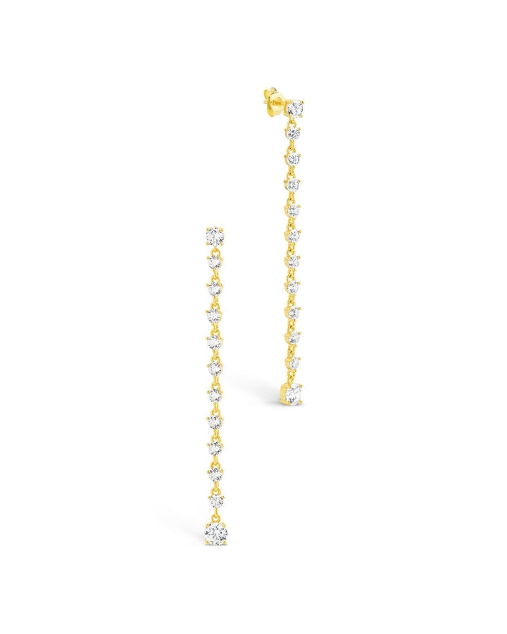 Layken CZ Stationed Stud Earrings
