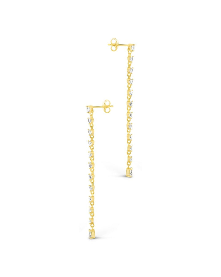 Layken CZ Stationed Stud Earrings