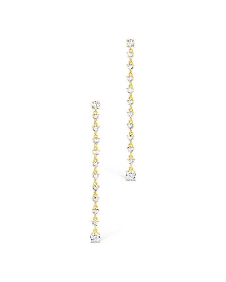 Layken CZ Stationed Stud Earrings