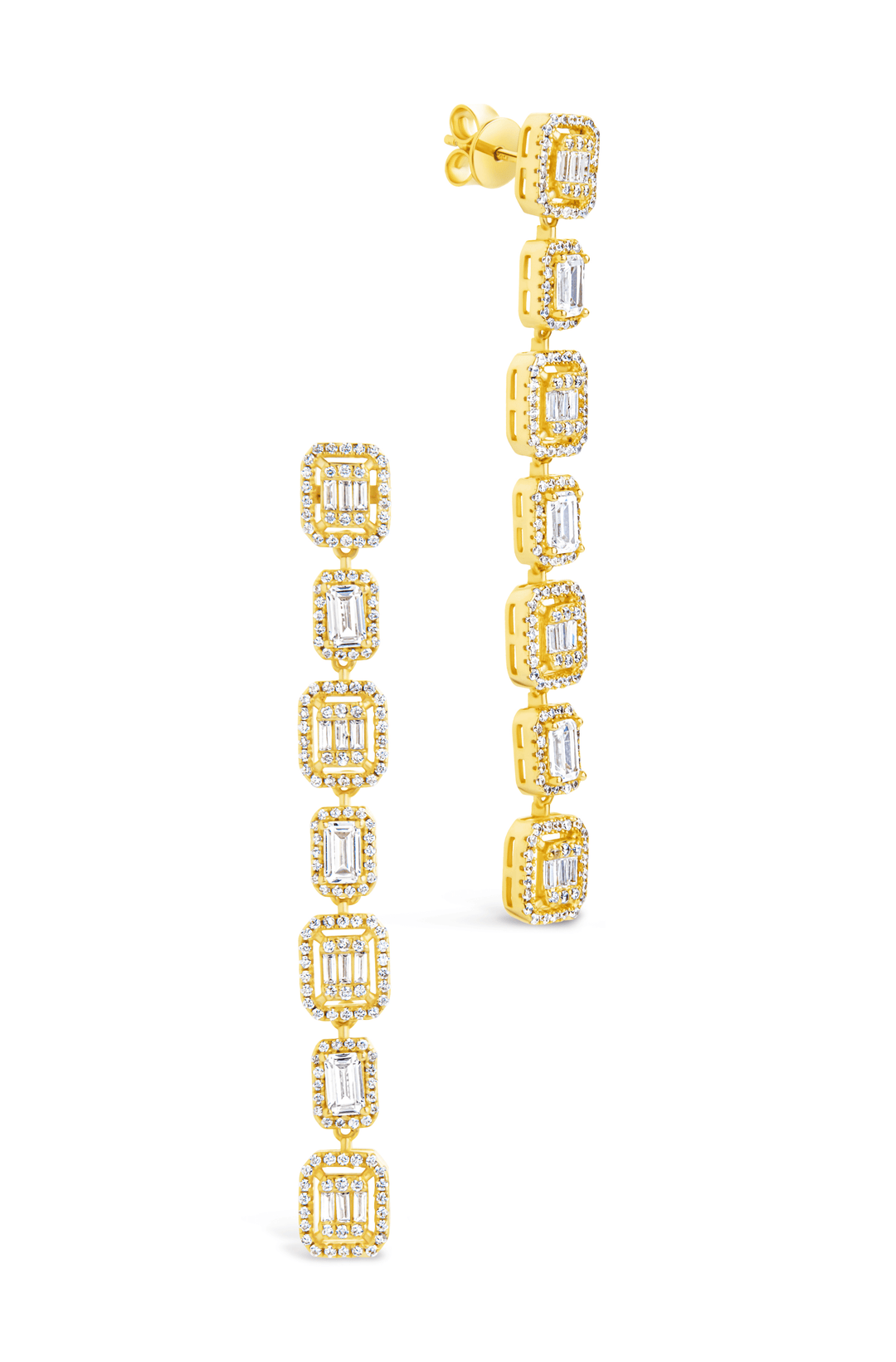 Nancy CZ Drop Stud Earrings
