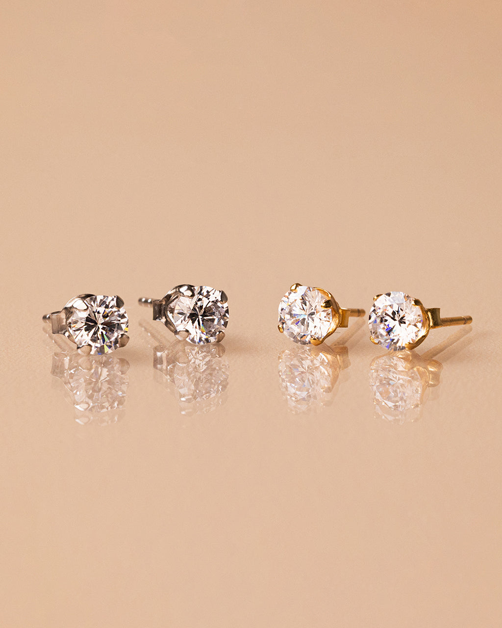 CZ Stud Earrings - 5mm