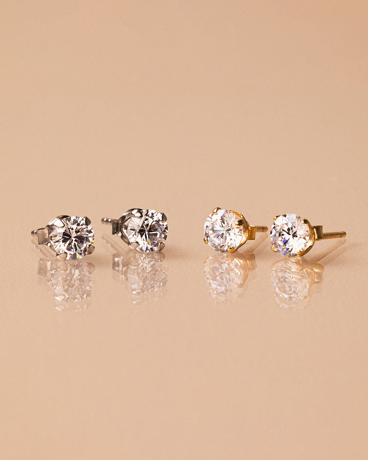 CZ Stud Earrings - 5mm