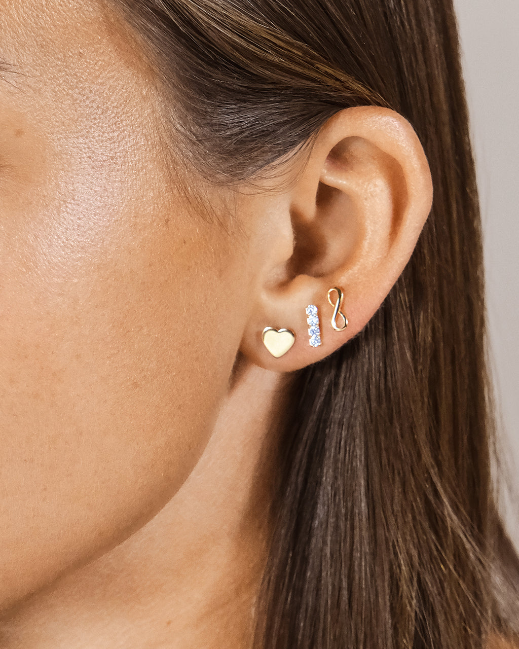 Sterling Silver Heart & Infinity Earring Set of 3 by Sterling Forever