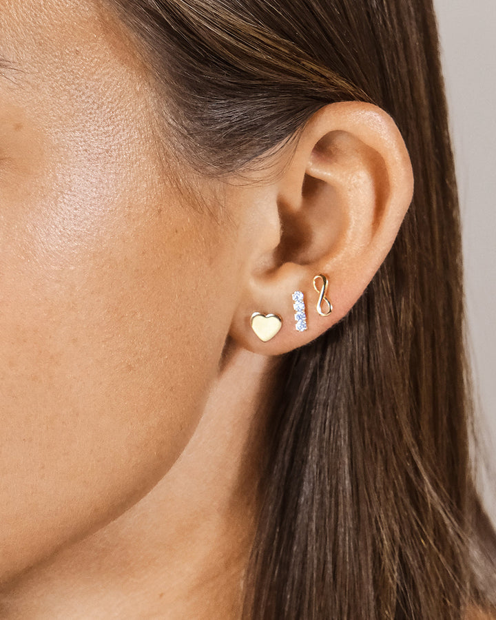 Sterling Silver Heart & Infinity Earring Set of 3 by Sterling Forever