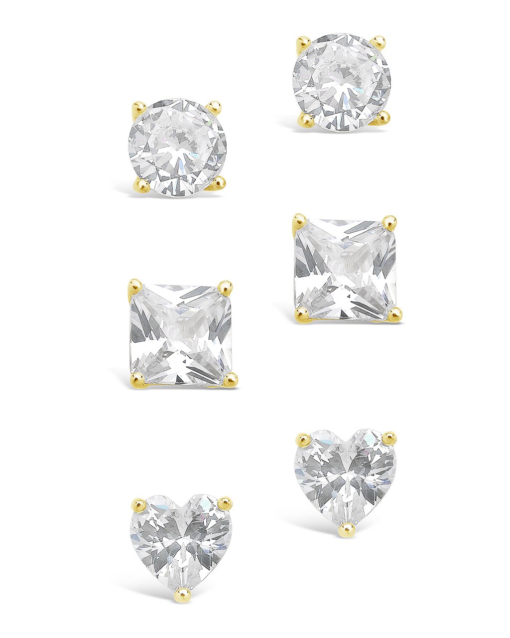 Statement CZ Stud Set of 3