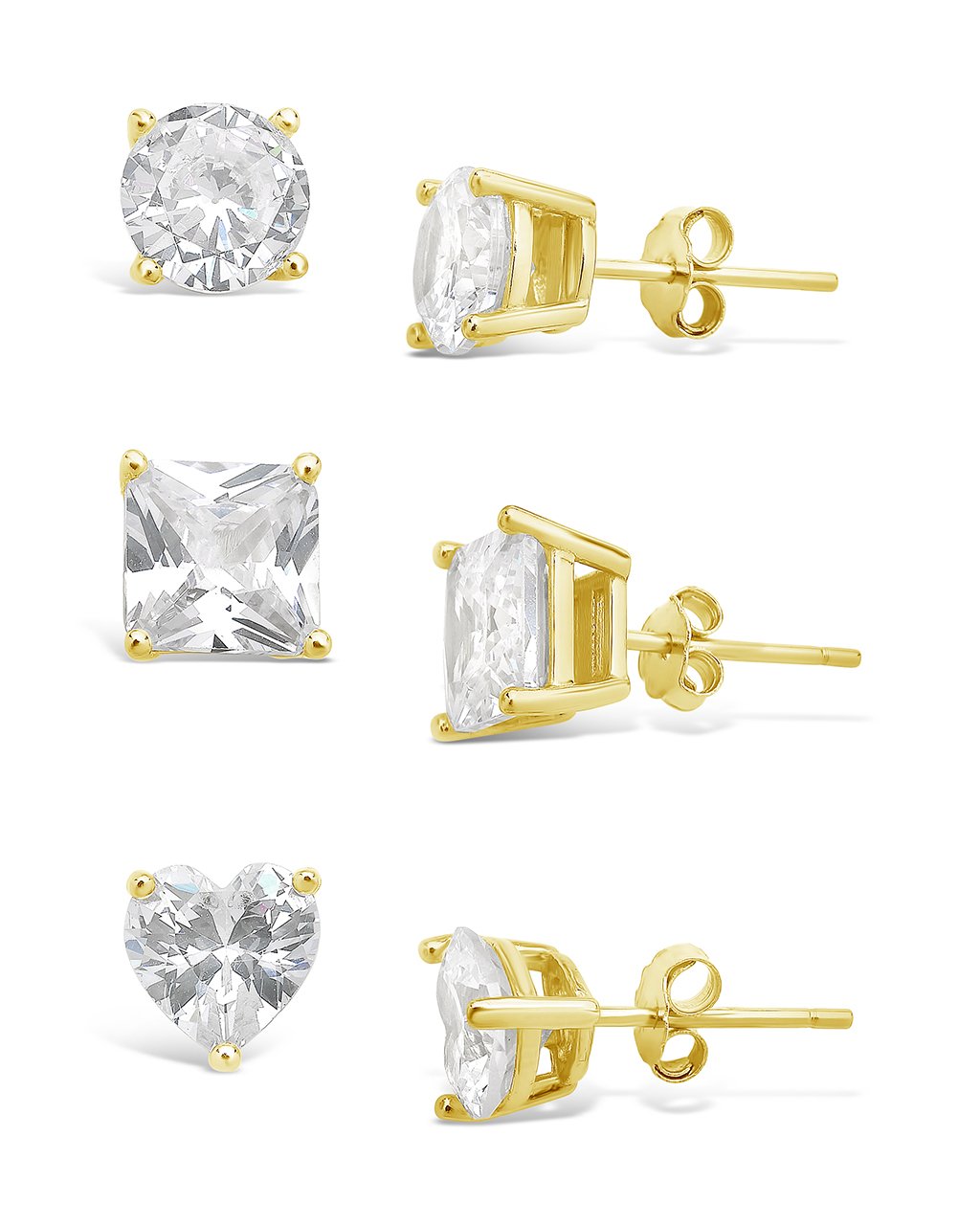 Statement CZ Stud Set of 3