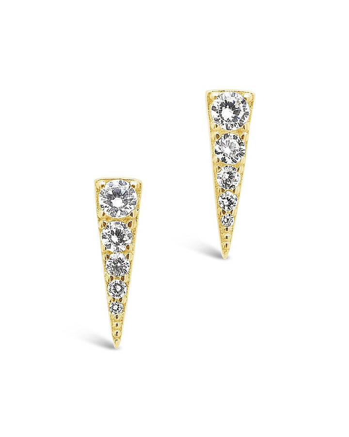 Sterling Silver CZ Pyramid Studs by Sterling Forever