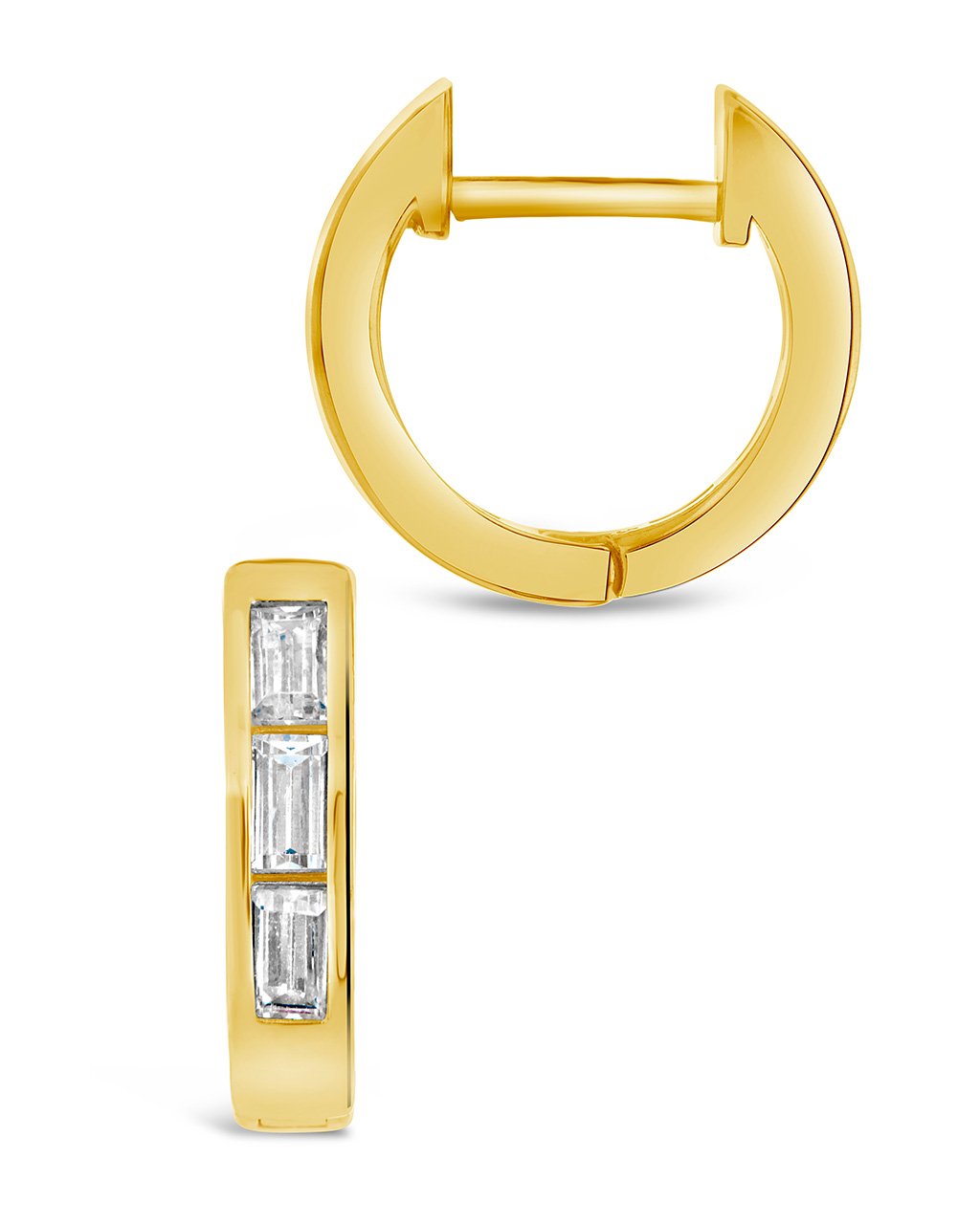 Baguette Micro Hoop Earrings