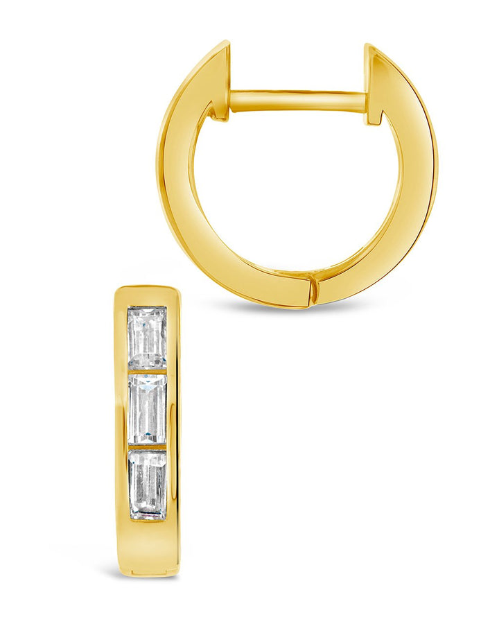 Baguette Micro Hoop Earrings