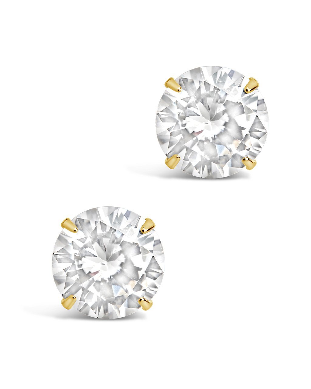 CZ Stud Earrings - 8mm