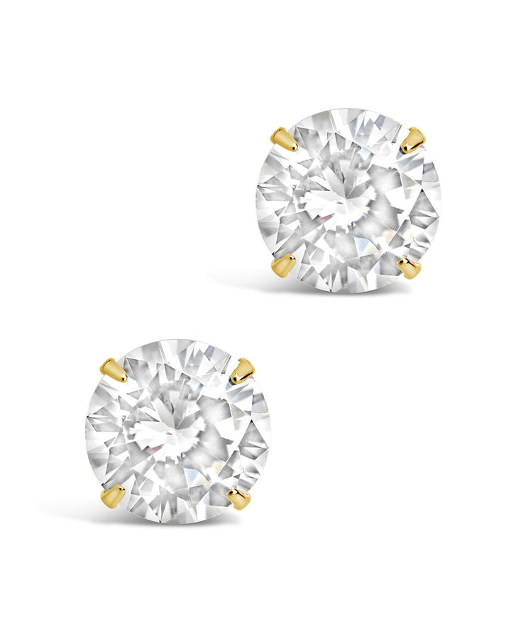 CZ Stud Earrings - 8mm