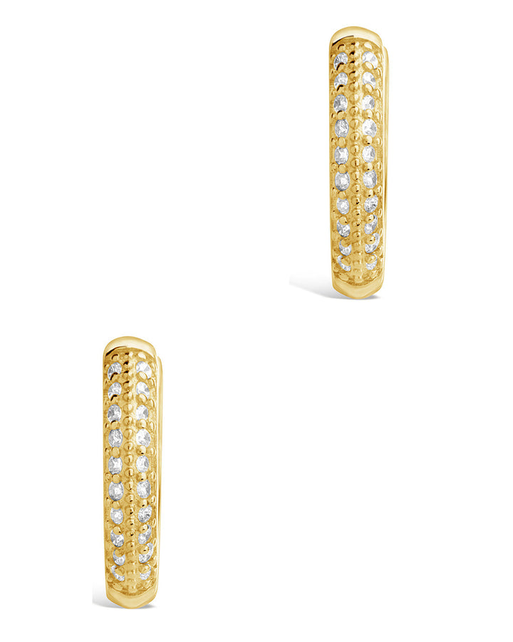 Sterling Silver Pave CZ Infinity Hoop Earrings by Sterling Forever