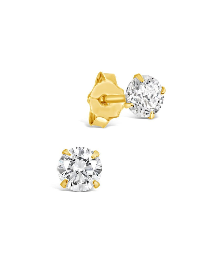 CZ Stud Earrings - 4mm