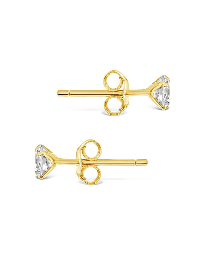 CZ Stud Earrings - 4mm