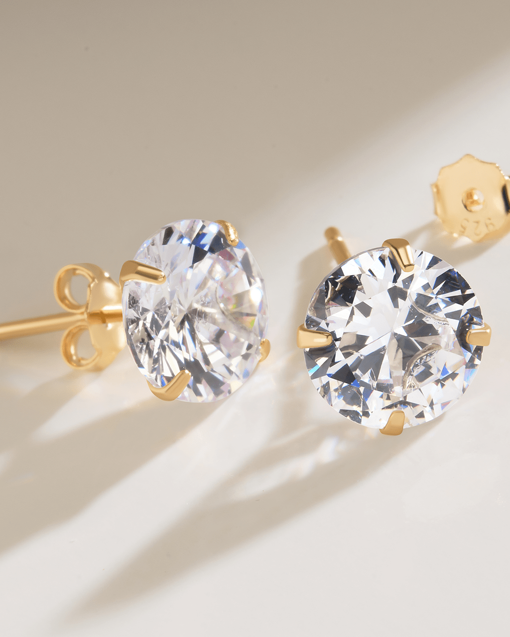 CZ Stud Earrings - 6mm