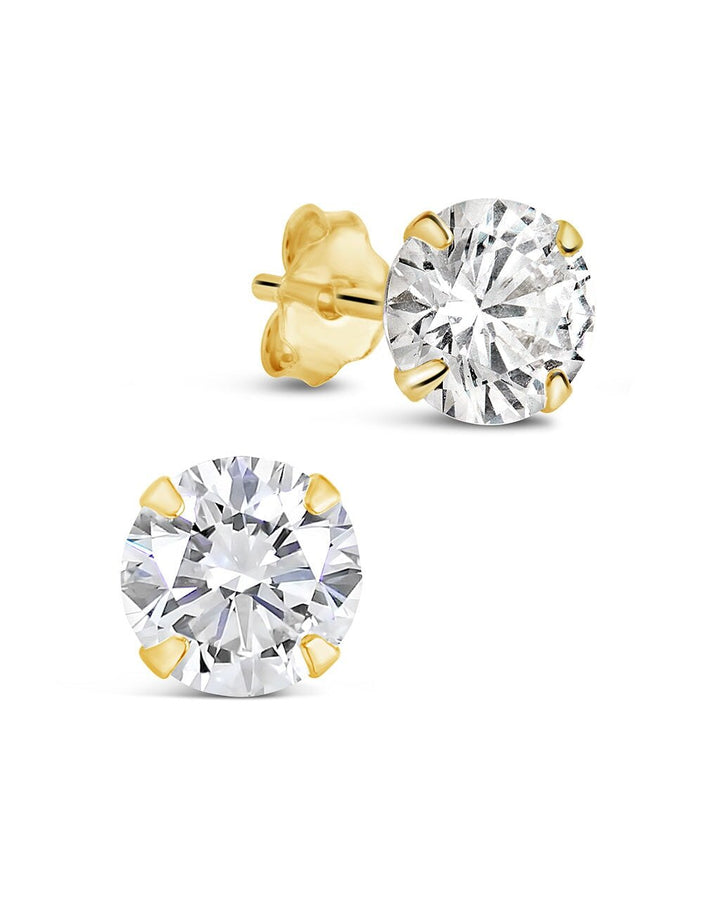 CZ Stud Earrings - 6mm