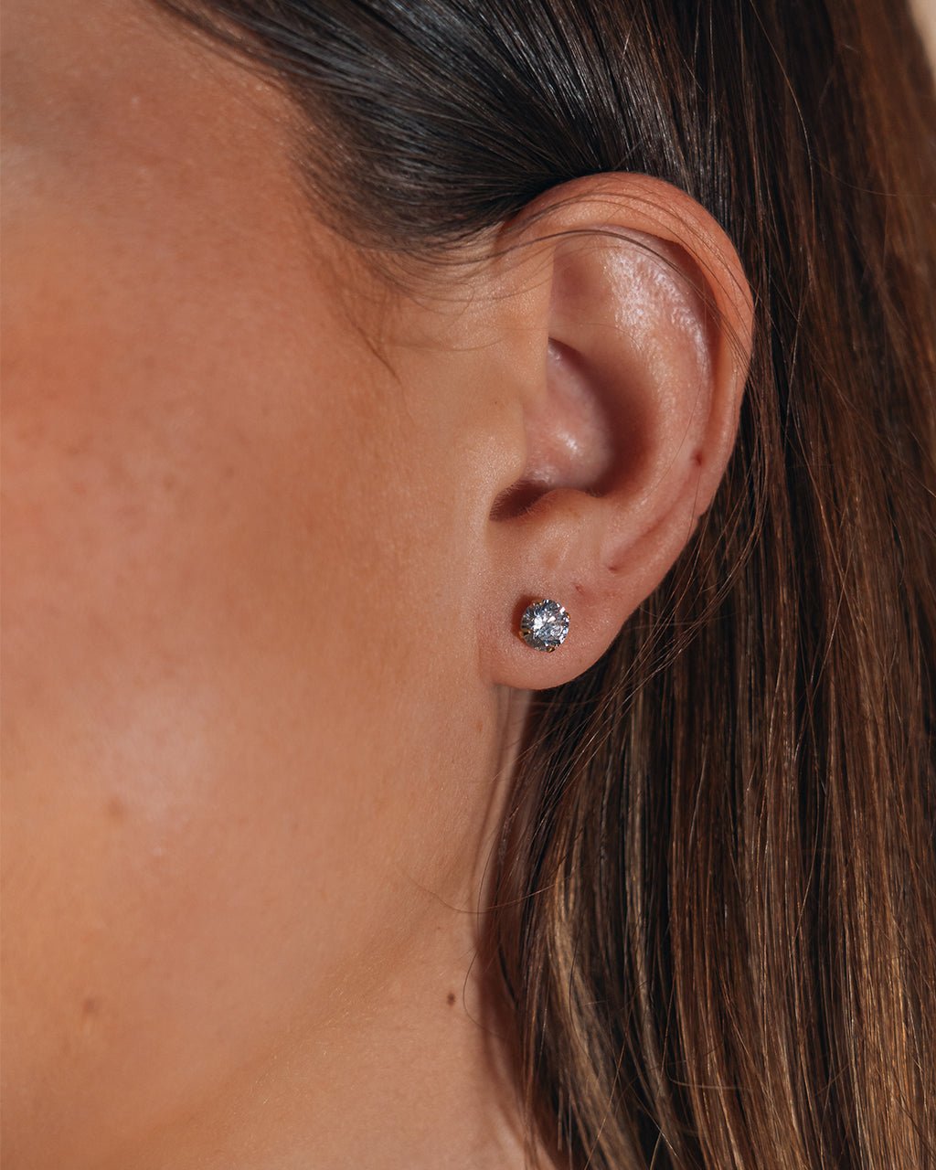 CZ Stud Earrings - 6mm