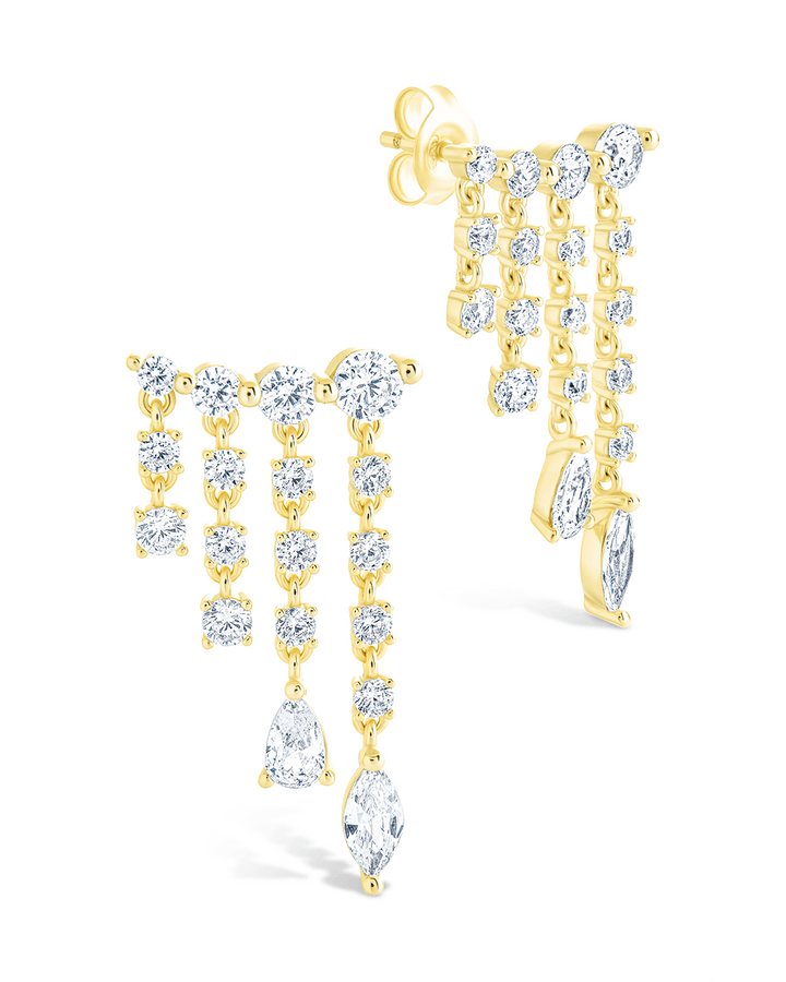 Adrian CZ Waterfall Statement Studs