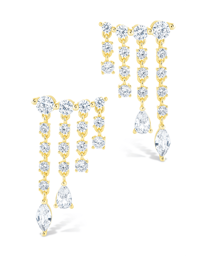 Adrian CZ Waterfall Statement Studs