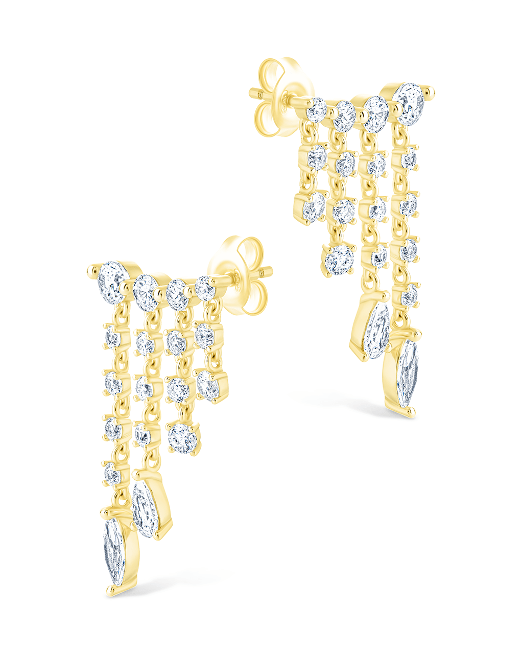 Adrian CZ Waterfall Statement Studs