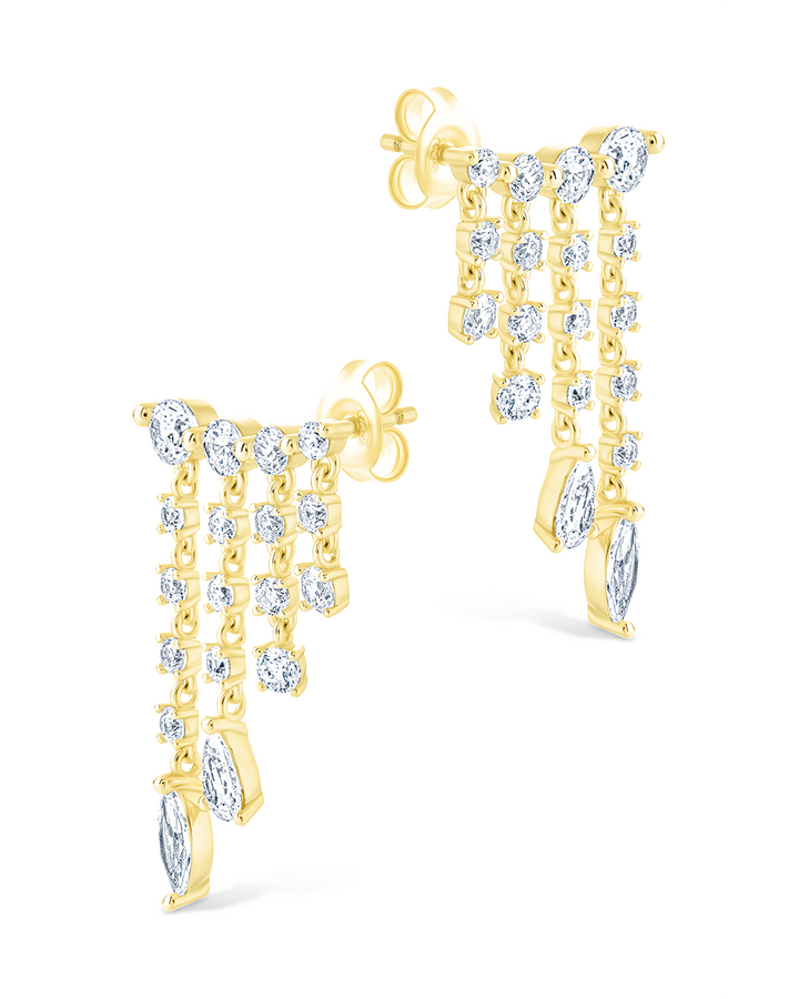 Adrian CZ Waterfall Statement Studs