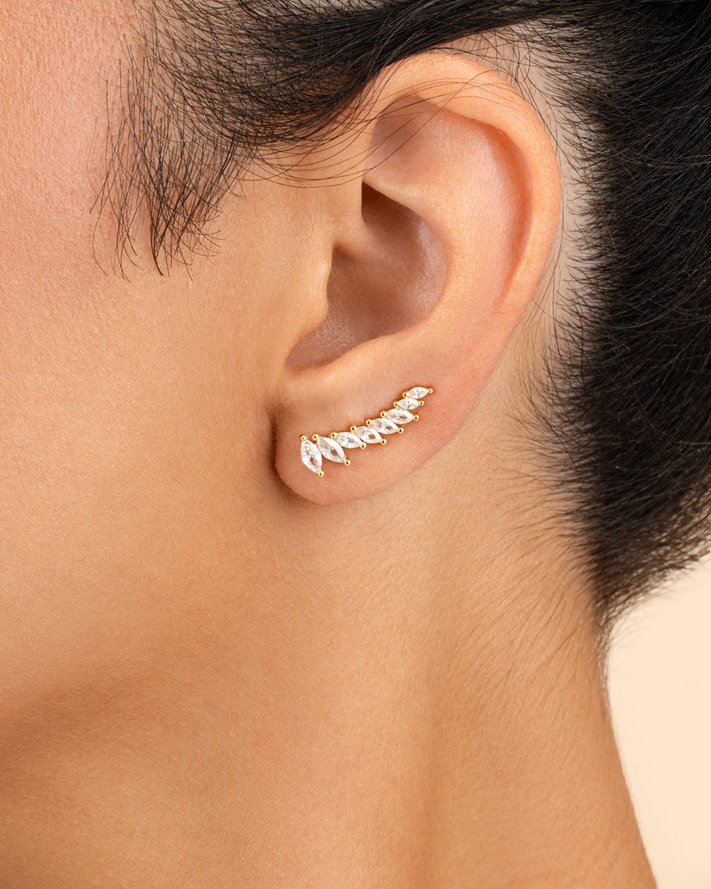 Skye CZ Threader Crawler Earrings