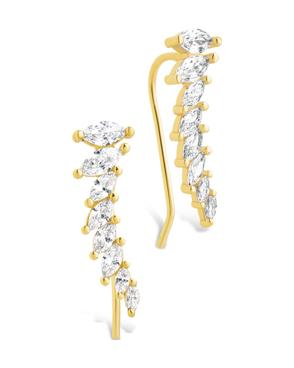 Skye CZ Threader Crawler Earrings