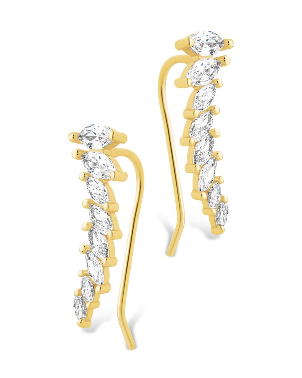 Skye CZ Threader Crawler Earrings