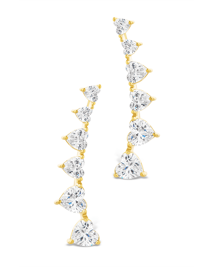 Jillian CZ Heart Crawler Studs