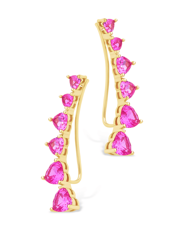 Jillian CZ Heart Crawler Studs