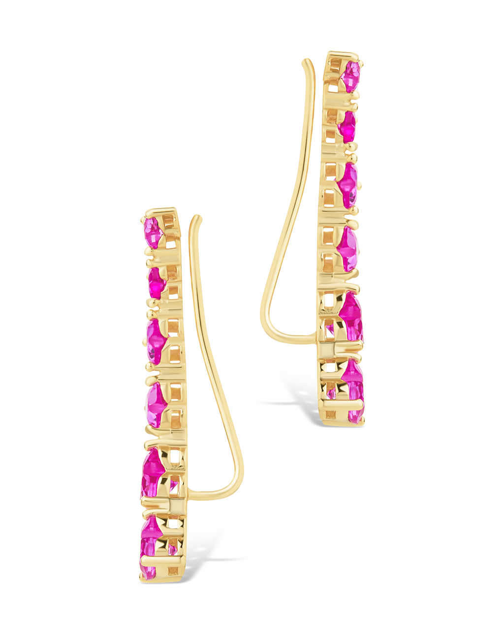 Jillian CZ Heart Crawler Studs