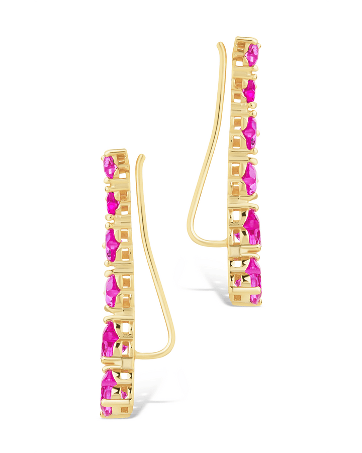 Jillian CZ Heart Crawler Studs