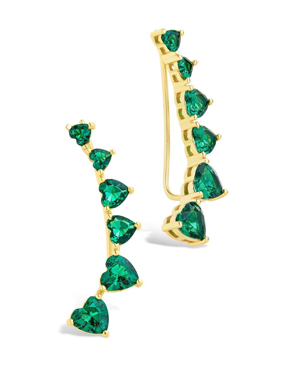 Jillian CZ Heart Crawler Studs