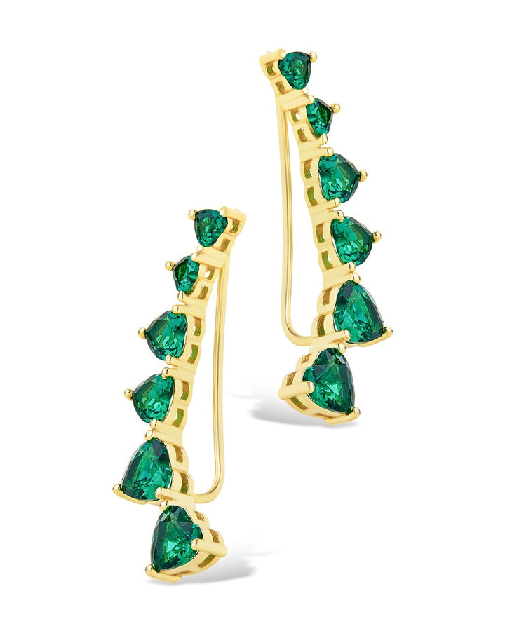 Jillian CZ Heart Crawler Studs