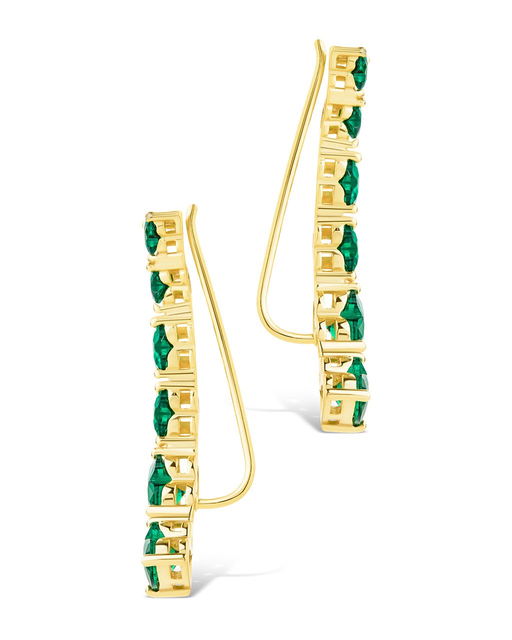 Jillian CZ Heart Crawler Studs