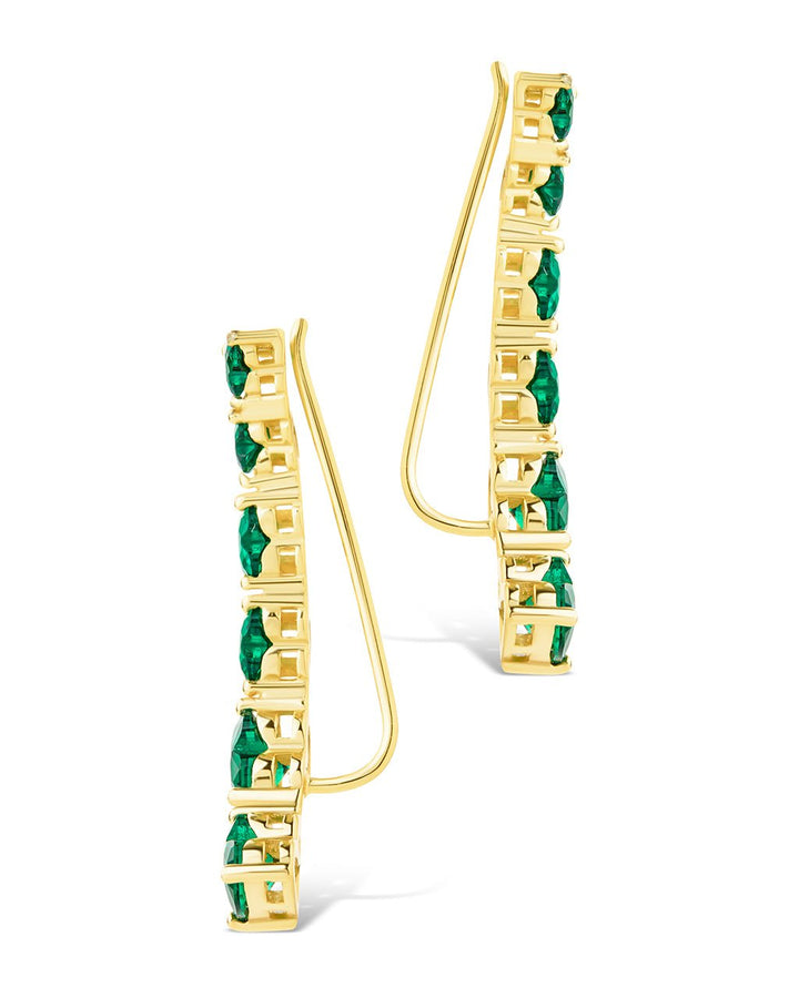 Jillian CZ Heart Crawler Studs