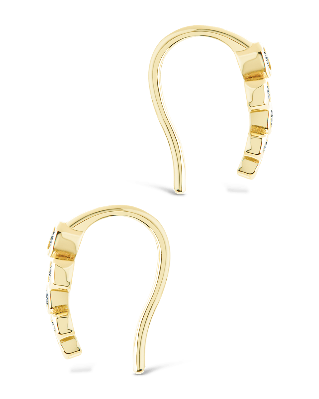 Talia CZ Bezel Crawler Earrings