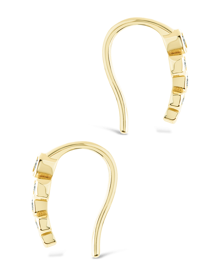 Talia CZ Bezel Crawler Earrings