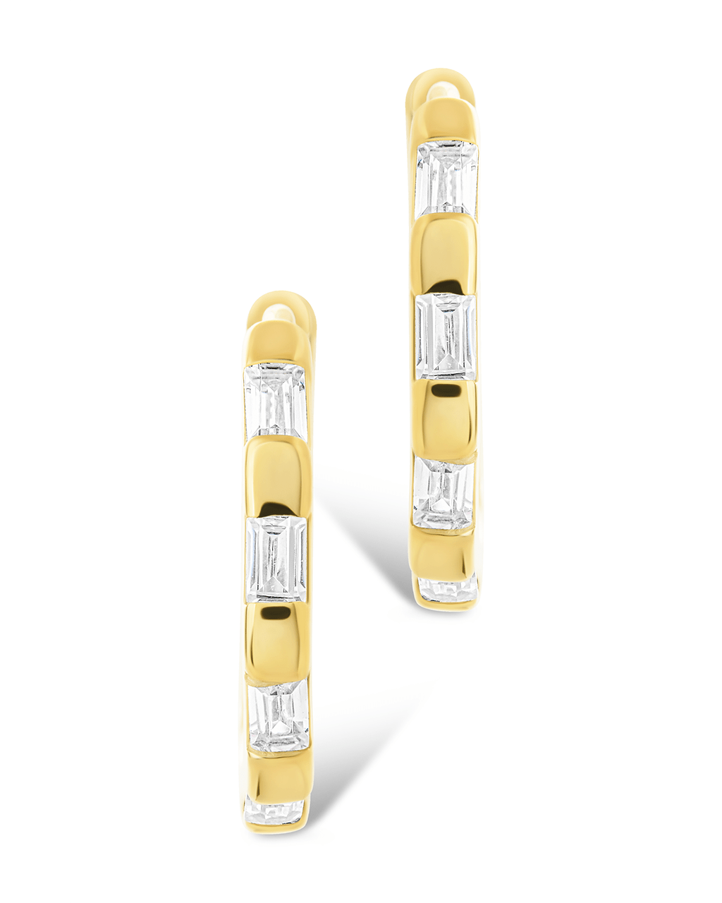Henley CZ Baguette Micro Hoop Earrings