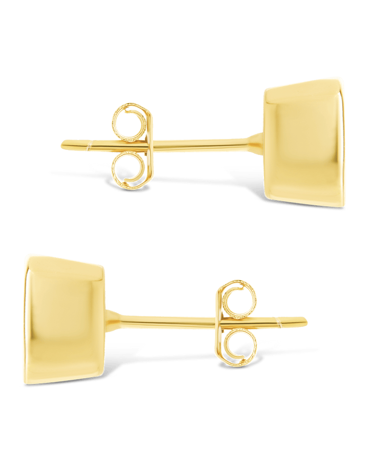 Asscher Cut Bezel Set Stud Earrings