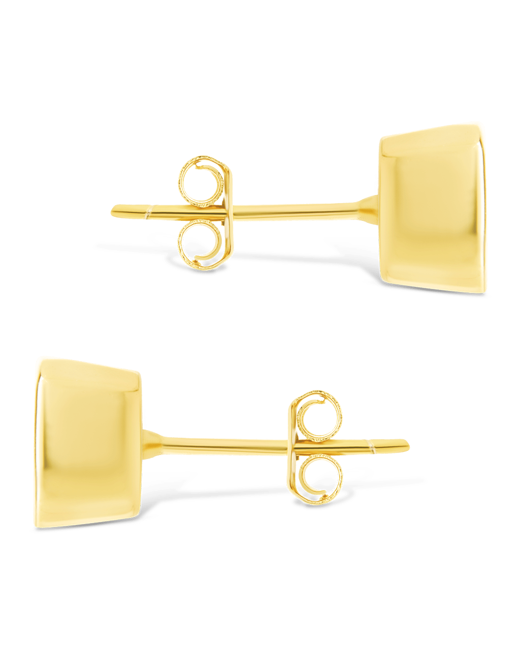 Cushion Cut Bezel Set Stud Earrings
