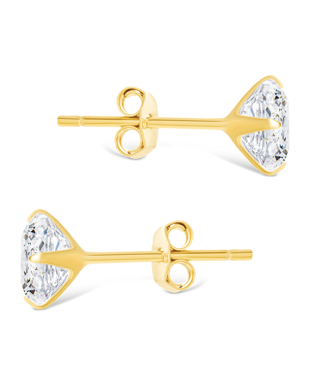 Cushion Cut Prong Set Stud Earrings