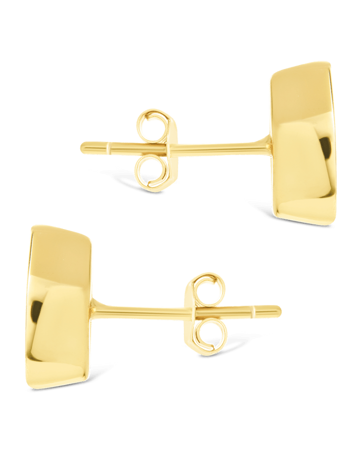 Marquise Cut Bezel Set Stud Earrings
