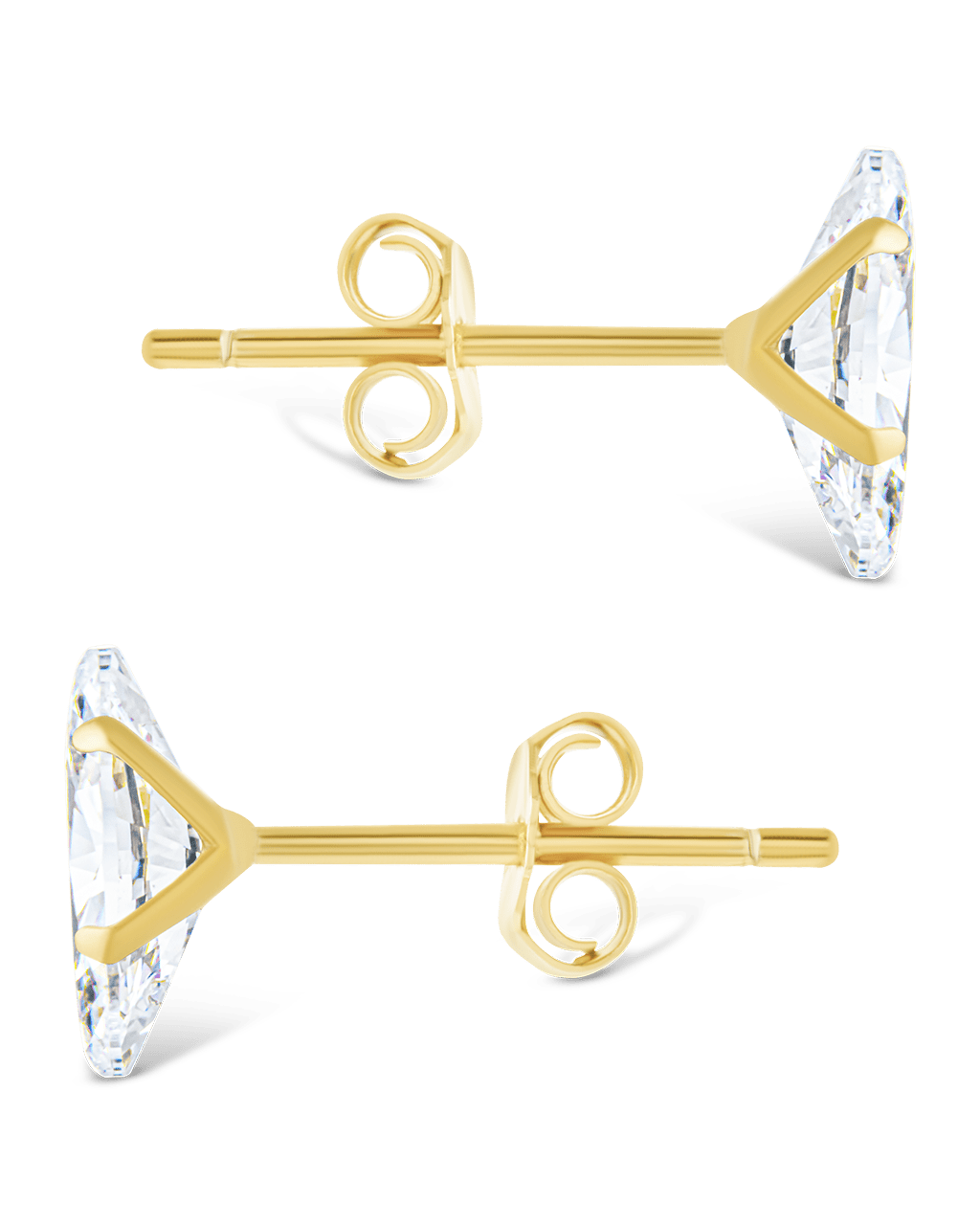 Marquise Cut Prong Set Stud Earrings