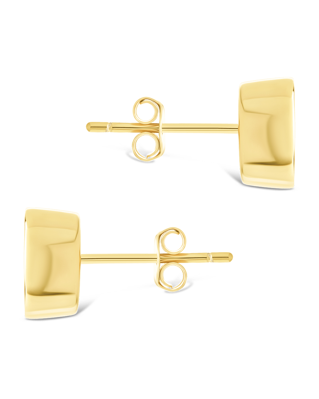 Oval Cut Bezel Set Stud Earrings
