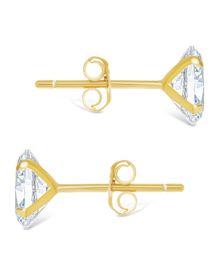 Oval Cut Prong Set Stud Earrings