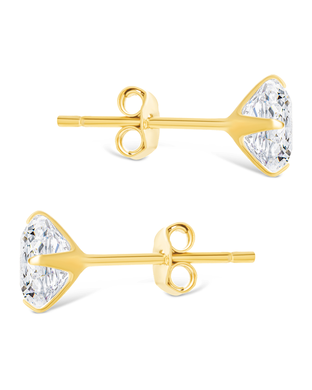 Radiant Cut Prong Set Stud Earrings