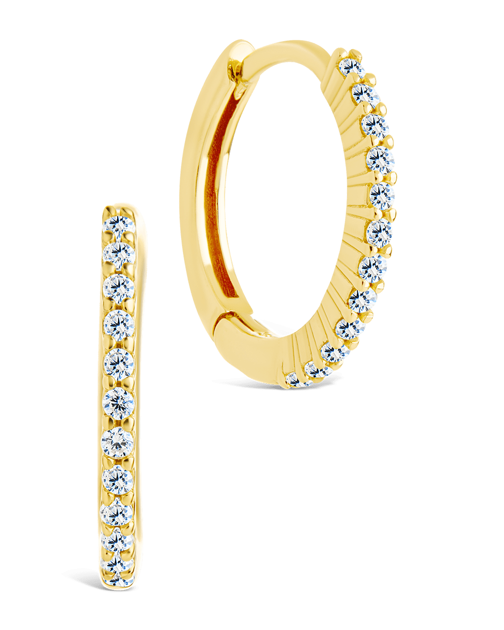 Pave CZ Micro Hoops