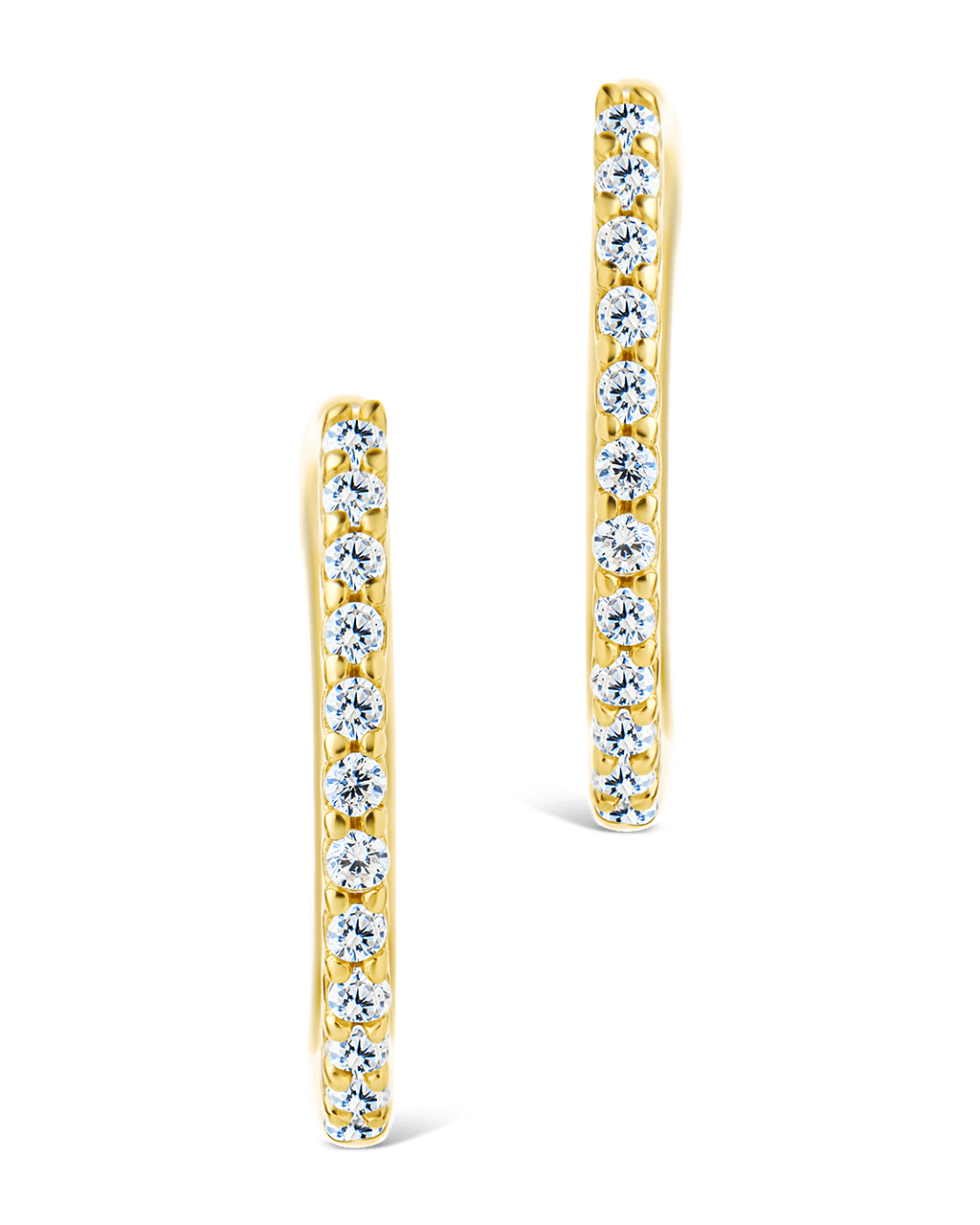 Pave CZ Micro Hoops